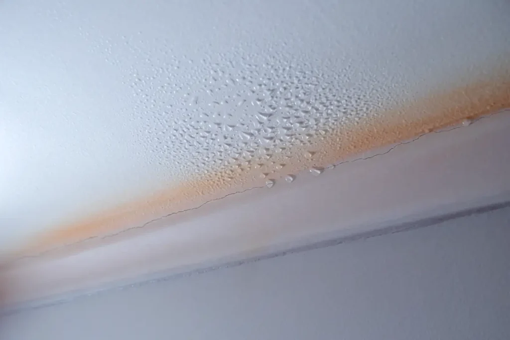 gouttelettes de condensation au plafond