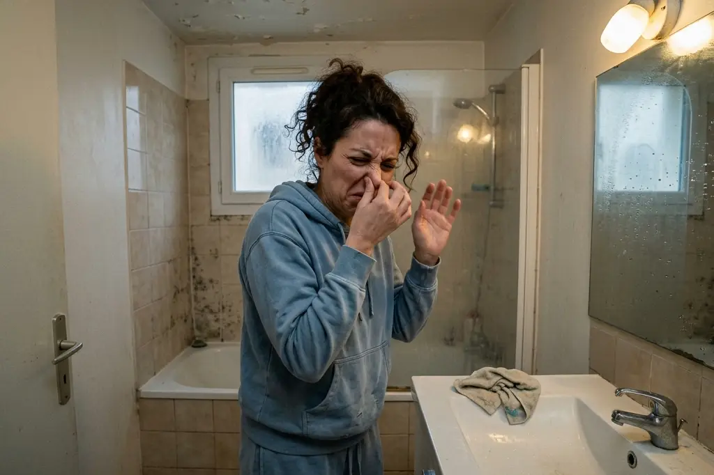 mauvaise odeur salle de bain humide