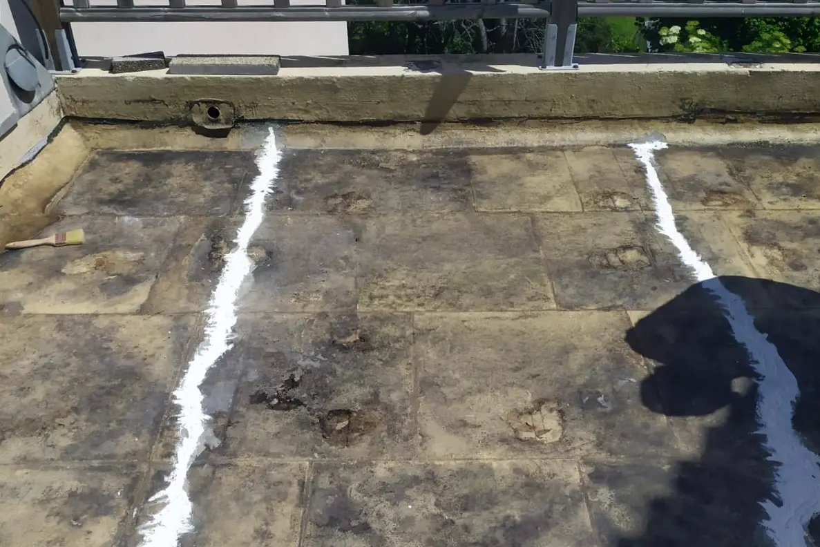 terrasse protégée contre les fissures