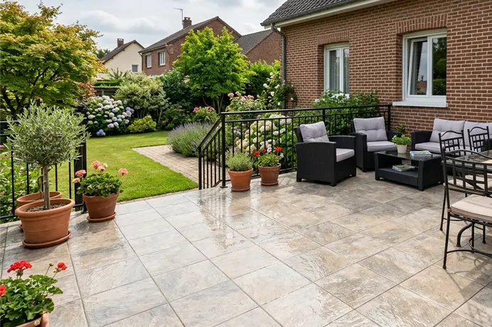 terrasse protégée anti-humidité